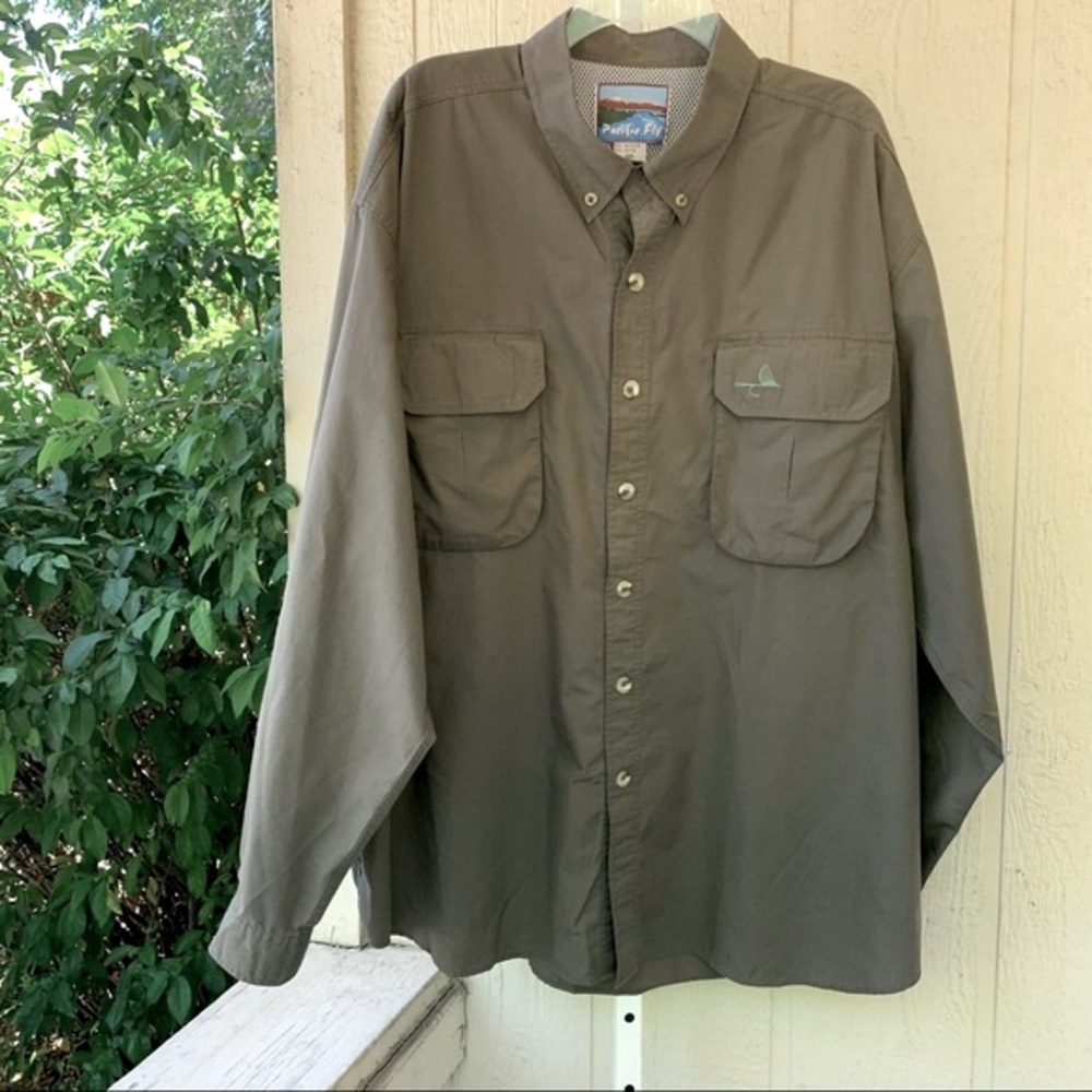 Pacific Fly Cotton Button Down Fishing Shirt | XXL